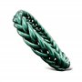 Yvelise Bracelet tressé femme - Jonc bouddhiste - Vert chlorophylle - 15