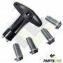 Clé de Fixation Enjoliveur AVEC Broches Métalliques + 4 Vis Antivol compatible avec LOGAN I II CLIO II III ESPACE IV LAGUNA II M