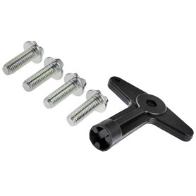 Clé de Fixation Enjoliveur + 4 Vis Antivol compatible avec LOGAN I II CLIO II III ESPACE IV LAGUNA II MODUS SAFRANE SCÉNIC I II