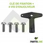 Clé de Fixation Enjoliveur + 4 Vis Antivol compatible avec LOGAN I II CLIO II III ESPACE IV LAGUNA II MODUS SAFRANE SCÉNIC I II 