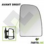 Glace Dégivrante de Rétroviseur Supérieure Avant Droite Côté Passager AVEC Support compatible avec CITROËN JUMPER III, FIAT DUCA