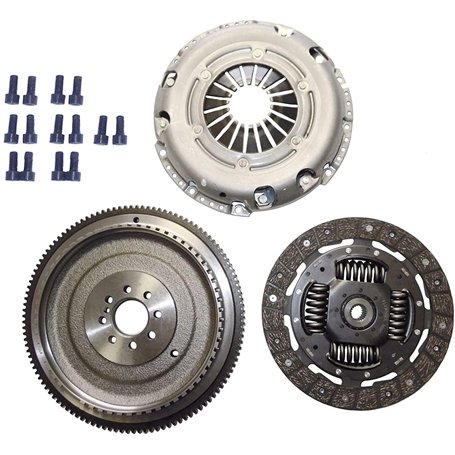 Partsline Kit D'embrayage 3 Pièces Avec Volant Moteur Fixe Rigide Sans Butée compatible avec MITO FIORINO LINEA PUNTO QUBO ASTRA