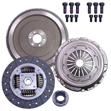 Kit d'Embrayage Complet AVEC Butée ET Volant Moteur Rigide Fixe compatible avec BERLINGO C2 C3 C4 C5 207 307 308 407 PARTNER 1