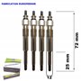 Partsline (Lot de 4) Bougie de préchauffage compatible avec AX Berlingo C15 Jumpy Saxo Xsara ZX Scudo 106 206 306 Expert Partner