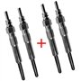 (Lot de 4) Bougie de préchauffage compatible avec A3 A4 A6 DUSTER LOGAN SANDERO GALAXY INTERSTAR MICRA 3 CLIO KANGOO LAGUNA MAST