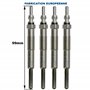 (Lot de 4) Bougie de préchauffage compatible avec SOLENZA CLIO 2 KANGOO SCENIC TRAFIC SAMURAI 1,9 D D55 D65 (Avec Type Moteur F8