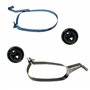Kit 2 Colliers d'Echappement Sangles de Fixation Silencieux Arrière Côté Droit et Gauche AVEC 2 Silentblocs compatible pour 206 