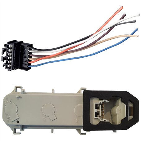 Prise Reparation Faisceau Connectique avec Fiche Electrique + Platine Porte Ampoule Feu Arrière Gauche ou Droit compatible pour