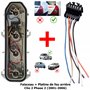 Prise Reparation Faisceau Connectique avec Fiche Electrique + Platine Porte Ampoule Feu Arrière Gauche ou Droit compatible pour 