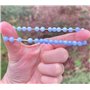 Felicidade Bracelet Calcédoine Bleue – Pierre Naturelle Apaisante 6mm – Bijou Lithothérapie Femme & Homme – Cadeau Bien-Être Émo