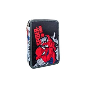 mybagstory - Trousse – Spiderman – Trousse garnie Double Compartiments - Feutres - Coloriage - Enfant - Ecole - Maternelle - Gar