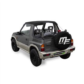 Masterforest Capote Bâche Bikini Noir pour 4X4 Suzuki Santana Vitara MK2. Extérieur Vinyle/Intérieur Coton. Accessoire et Toit A