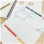 Bloc-notes suivi de réunion. Prise de notes visio et présentiel pour équipe. Format A5 avec 50 pages détachables. Outil Professi