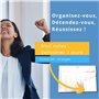 Bloc programme semaine 7 jours - planner A4 pour travail, étude ou organisation familiale. Semainier A4 -Organisateur tableau co