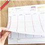 Bloc programme semaine 7 jours - planner A4 pour travail, étude ou organisation familiale. Semainier A4 -Organisateur tableau co