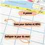 étude ou organisation familiale. Planificateur d'organisation en famil
