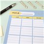 Bloc programme mensuel - planner A4 du mois pour travail, étude ou organisation familiale. Planificateur d'organisation en famil