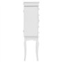 AUUIJKJF Articles de maison, armoire à bijoux autoportante blanche, meubles de costume