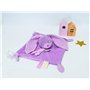 BABY NAT' - Doudou Lapin Lili cassis - BN0617 -Cassis