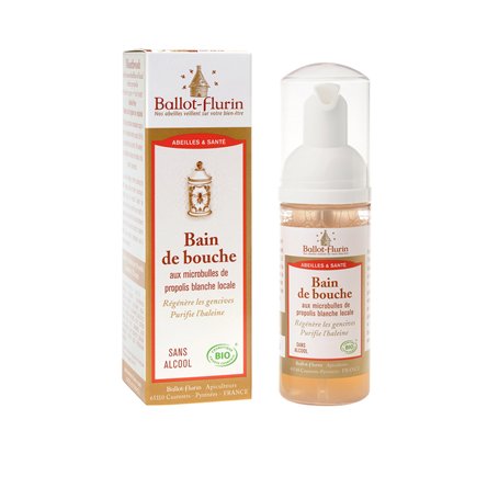 Ballot-Flurin - Bain de Bouche ultra-naturel - Régénère les gencives & Purifie l’haleine - Sans rinçage - Flacon pompe auto-mous