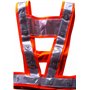 LEDWARNING Gilet Baudrier Orange PRO de Sécurité Fluo à 24 Leds rouges DELUXE Vendeur et stock en FRANCE