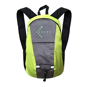 LEDWARNING Sac à dos 15L à Leds réfléchissant avec Signalisation de Direction pour Vélo et Trottinette. Télécommande et USB rech