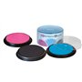 Créa Lign' - Cl73 - Tampon À Imprimer - Boite De 3 Encreurs Géants Ronds - Bleu/rose/noir