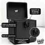 Rock On Wall - Valise porte-vinyles - Malette de rangement - Capacité 50 vinyles 33T - Noir