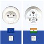 Adaptateur De Voyage France Vers Inde - Gamme Bulle- BB0183 - CELLWORLD- Leach Travel Europe