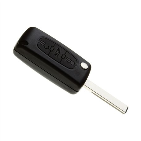 Jongo - Coque de Clé avec Lame Compatible avec Peugeot 407 et Citroën Jumpy 3 | CE0523 | Lame HU83 avec Rainure | Boitier Clef P