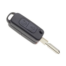 JONGO - Coque de Clé sans Lame Compatible avec Mercedes | Boitier Clef Plip Voiture Utilitaire Télécommande 2 Boutons