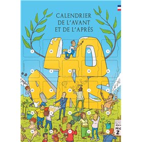Carte 40 ans - Calendrier de l'avant ou de l'après anniversaire de 40 ans 25 résolutions et défis - Français