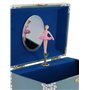 Boîte à musique / boîte à bijoux musicale / coffret musical à bijoux en bois avec ballerine dansante, miroir et mécanisme musica