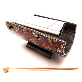 Xylophone Artisanal en Bambou et Métal peint