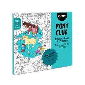 OMY Poster géant à colorier Poney Club by 100 x 70 cm
