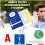 Kit Jeune Conducteur INDISPENSABLE Disque bleu de stationnement (Fabriqué en France) + A Jeune Conducteur Magnetique + Constat A
