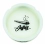 Cendrier phosphorescent Jeffriz lumineux en silicone souple incassable fluorescent rond fluo brille dans le noir