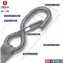 Sangle a Cliquet Automatique Acier Inoxydable 1,8m 25mm Crochet S a Linguet LC 300daN, 600daN en U | Enrouleur de Sangles Automa