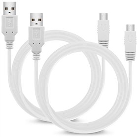 Link-e : 2 X Cable Chargeur USB 3 Mètres Compatible avec Manette Gamepad sur Console Nintendo Wii-U
