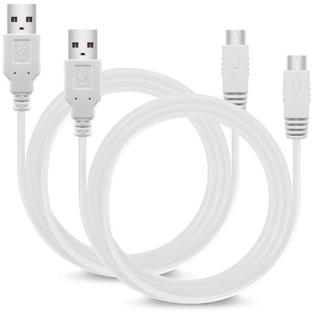 Link-e : 2 X Cable Chargeur USB 3 Mètres Compatible avec Manette Gamepad sur Console Nintendo Wii-U