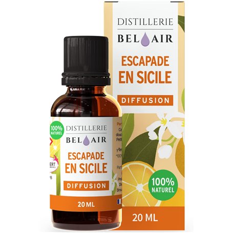 BEL AIR Escapade en Sicile huiles essentielle bio pure pour diffuseur orange douce parfum oranger