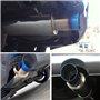 Mota Silencieux Sport Voiture Chromé Tuning entrée 63mm 2.5 pouces sortie 100mm 4.0 Echappement Accessoire Equipement Inox Coule