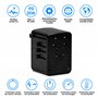 HOMEPROTEK Adaptateur de Voyage Universel PD35W - Adaptateur Prise Universelle EU UK US Canada Australie Chine Japon Jusqu'à 200