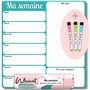 WHINAT Tableau Blanc Magnétique Frigo pour Menu et Repas/Liste de Courses/Taches Ménagères/Examens - Magnet effaçable - Planific