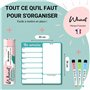 WHINAT Tableau Blanc Magnétique Frigo pour Menu et Repas/Liste de Courses/Taches Ménagères/Examens - Magnet effaçable - Planific
