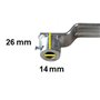 Rebadis Manivelle treuil Goliath Longueur 250mm avec Poussoir à Ressort