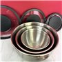 SHOP-STORY AM785 : Lot de 3 Bols Mélangeurs Gradués Arthur Martin en Acier Inoxydable 16 cm - 20 cm - 24 cm avec Couvercles Herm