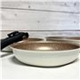 SHOP-STORY AM4754 : Lot de 3 Poêles en Aluminium Arthur Martin avec Poignée Amovible - Revêtement Anti adhérent - Compatibles To