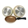 SHOP-STORY AM4754 : Lot de 3 Poêles en Aluminium Arthur Martin avec Poignée Amovible - Revêtement Anti adhérent - Compatibles To