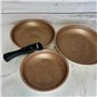 SHOP-STORY AM4754 : Lot de 3 Poêles en Aluminium Arthur Martin avec Poignée Amovible - Revêtement Anti adhérent - Compatibles To